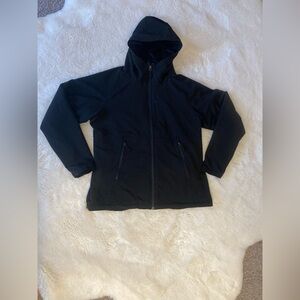 Kirkland Signature Soft Shell Waterproof Black Fleece Jacket w/ Hood Women’s L